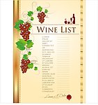 红酒葡萄酒菜单