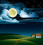 梦幻夜晚背景