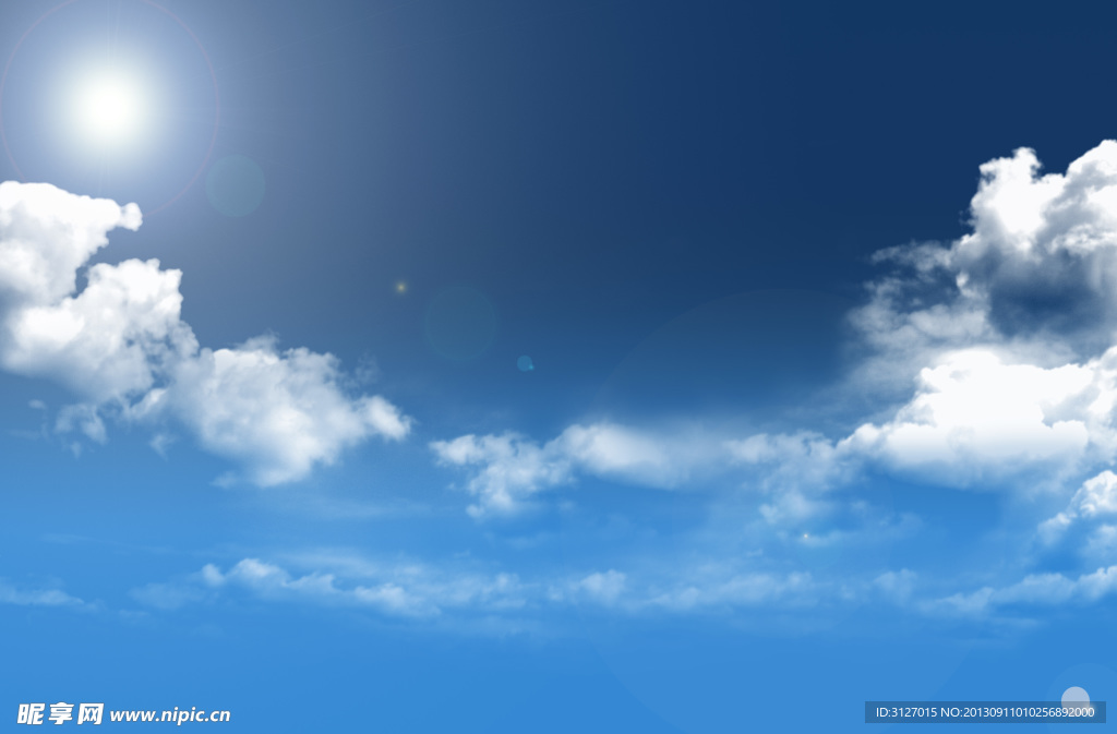 天空 白云 太阳