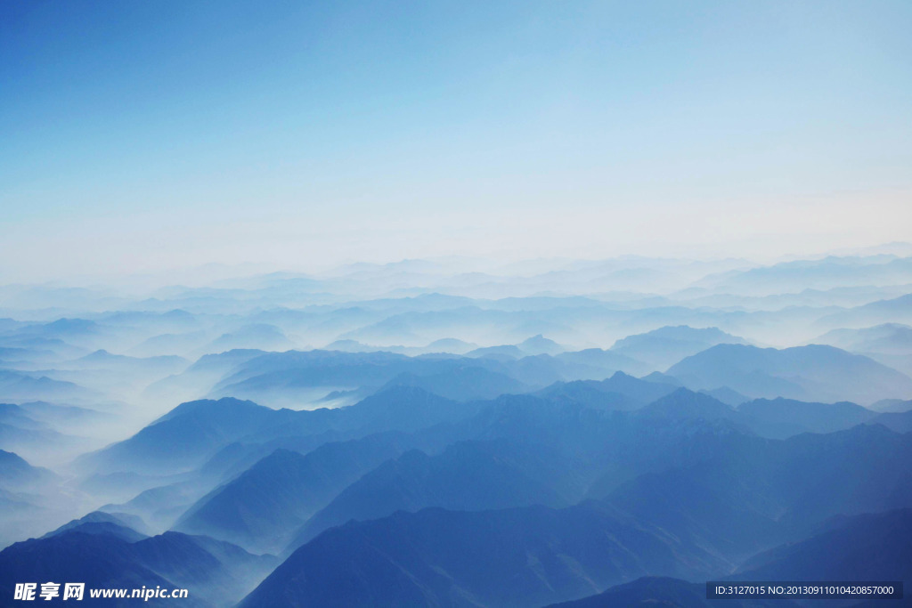 山海 黄山 天空 蓝