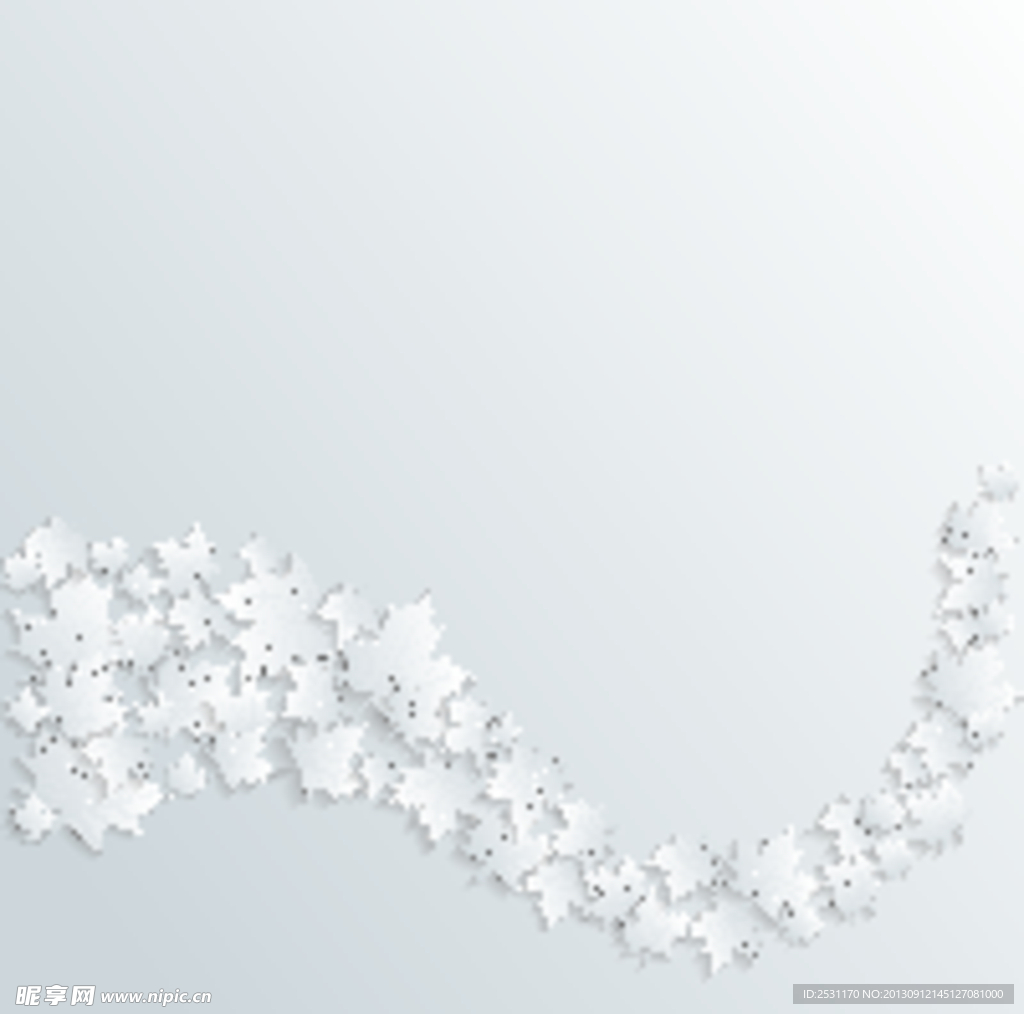 3d纸张枫叶
