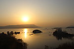 水 傍晚 山