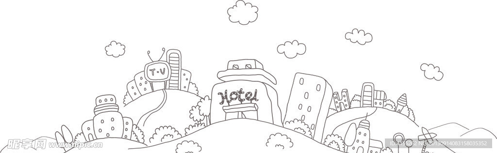 矢量城市风景图片