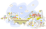 矢量城市风景图片