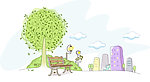 矢量城市风景图片