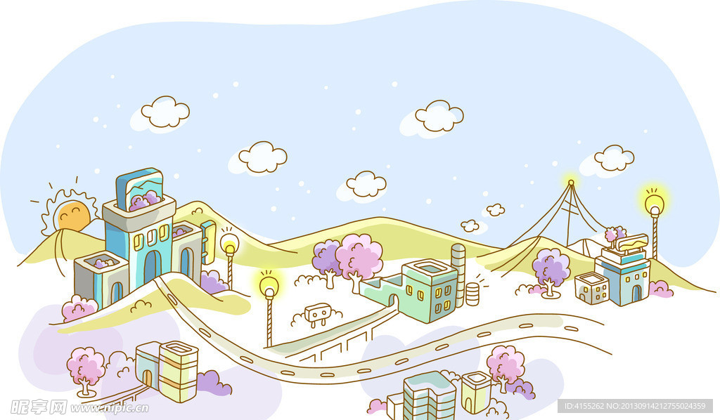 矢量城市风景图片
