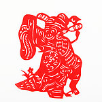 剪纸猴