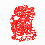 剪纸猴