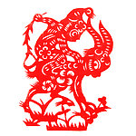 剪纸猴