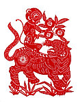 剪纸猴