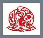 剪纸猴