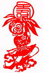 剪纸猴