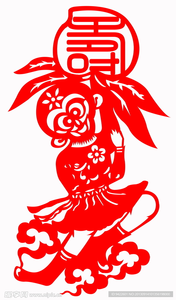 剪纸猴