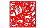 剪纸猴
