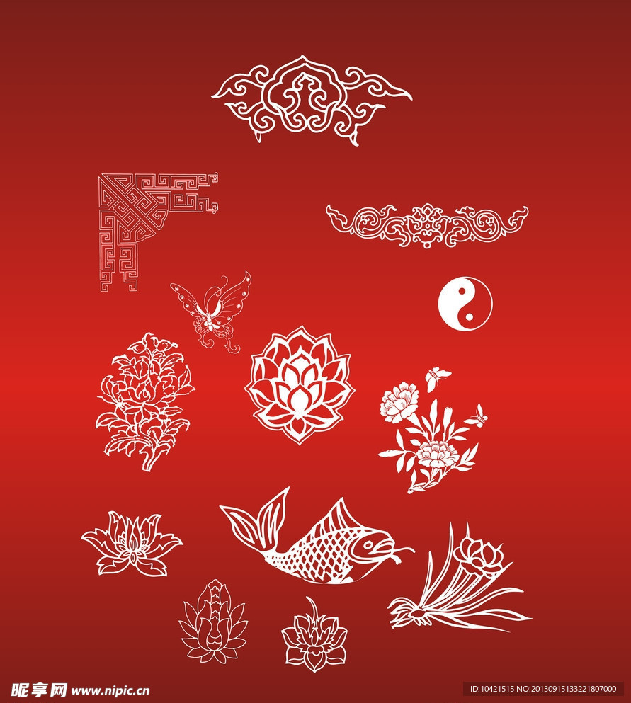 中国古典边框花纹