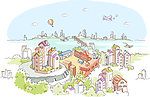 矢量城市风景图片