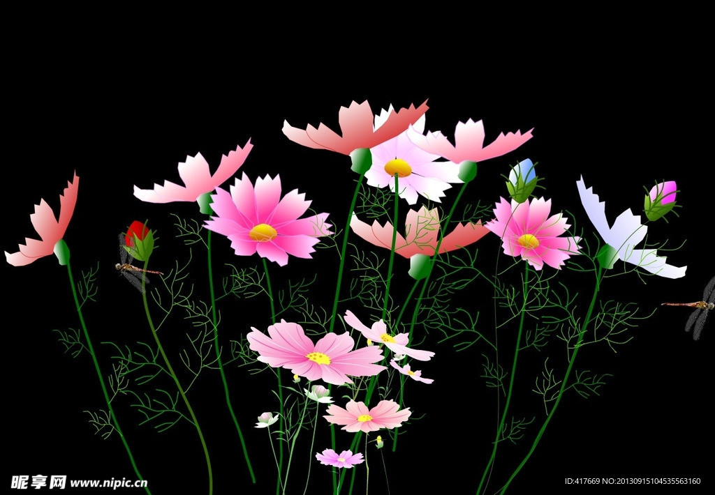 卡通花蜻蜓