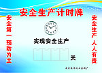 展板 安全生产计时牌