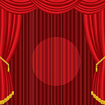 窗帘 舞台 红色 背