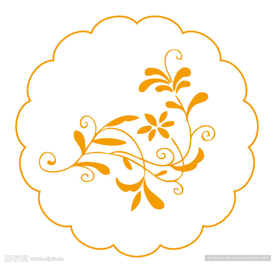 矢量花纹 圆形花纹