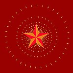 五角星发射光芒