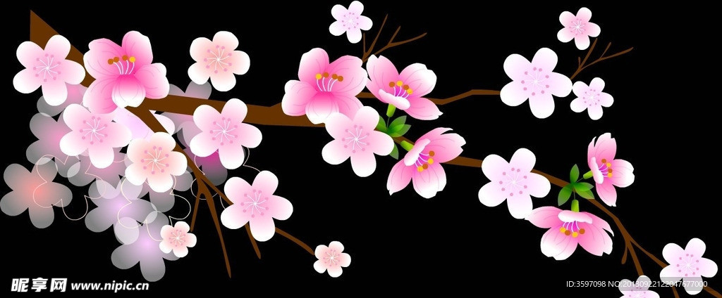梅花透明flash