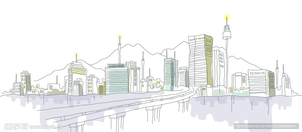 矢量城市风景图片