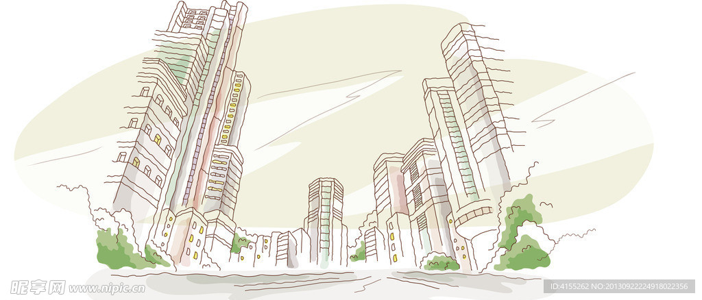矢量城市风景图片