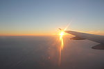 航拍夕阳西下
