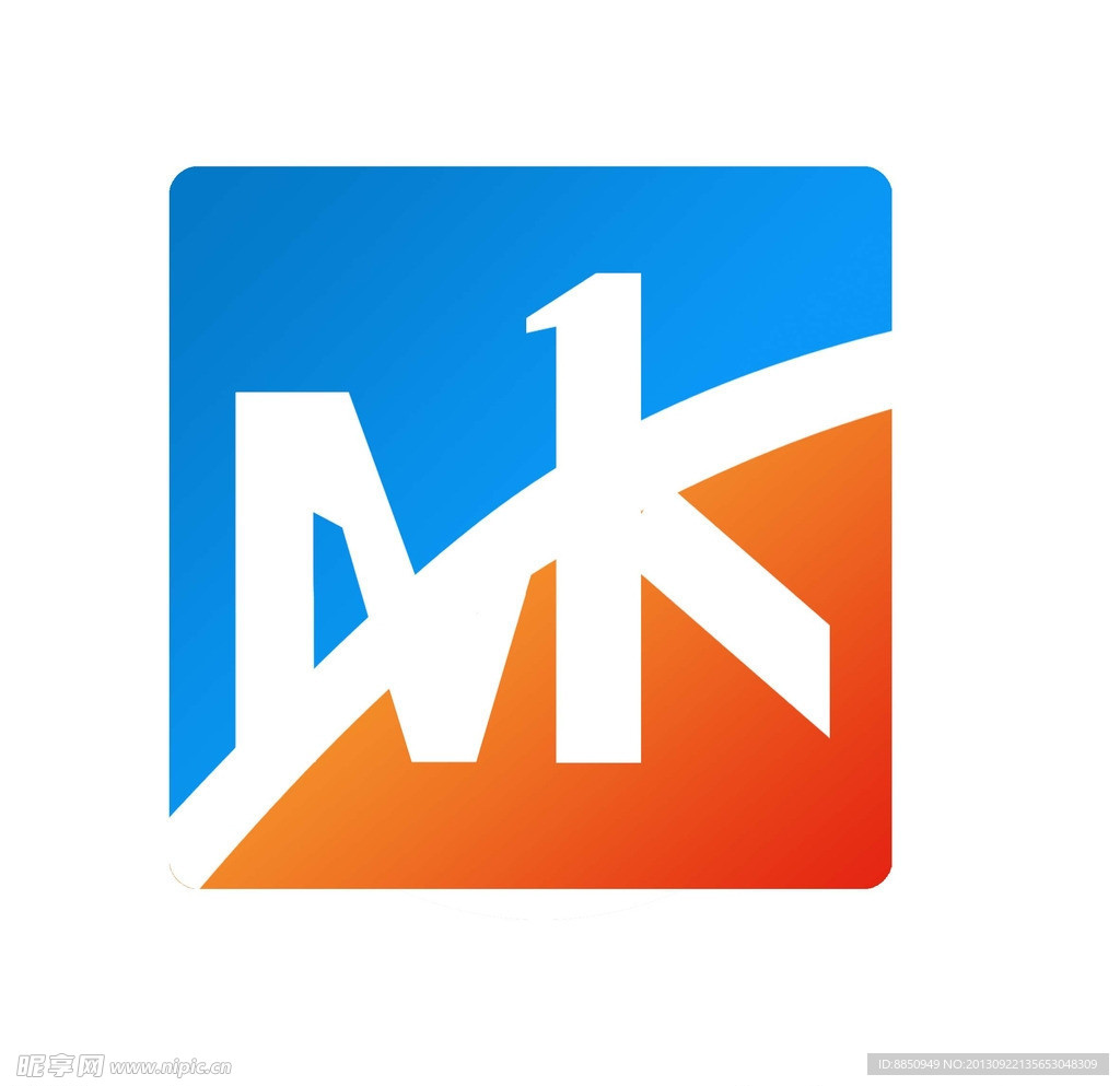 字母MK标志设计