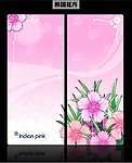 韩国花卉移门