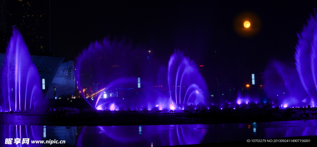 中秋节音乐喷泉