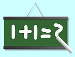 粉笔在黑板写字