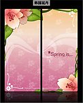 韩国花卉移门