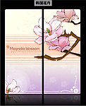 韩国花卉移门