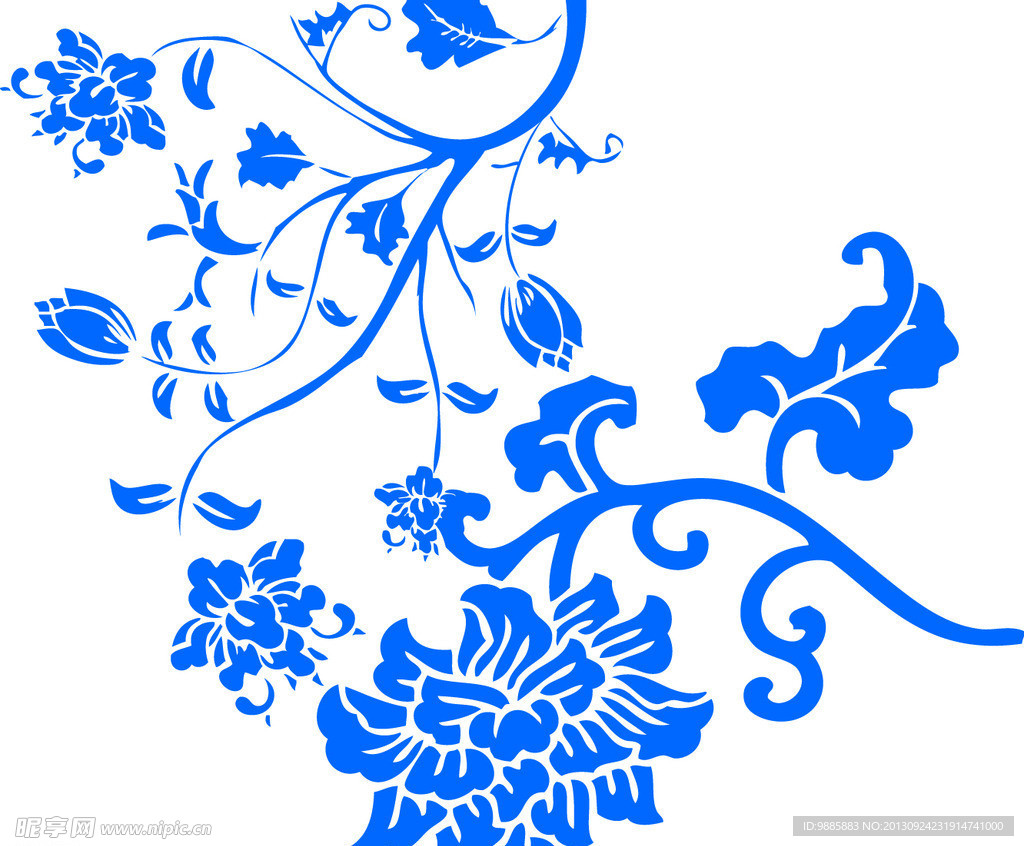 青花底纹