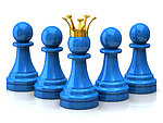 金冠 蓝色西洋棋
