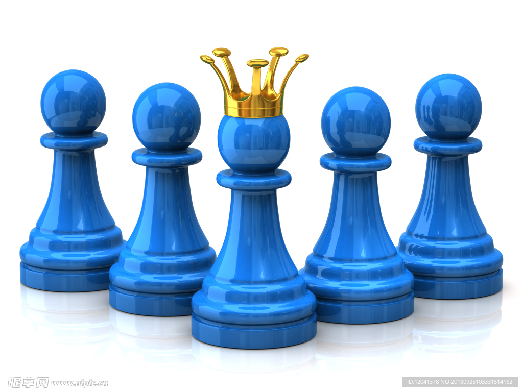 金冠 蓝色西洋棋