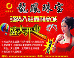 龙凤珠宝开业海报