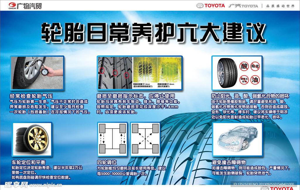 轮胎日常养护宣传栏