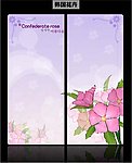 韩国花卉移门