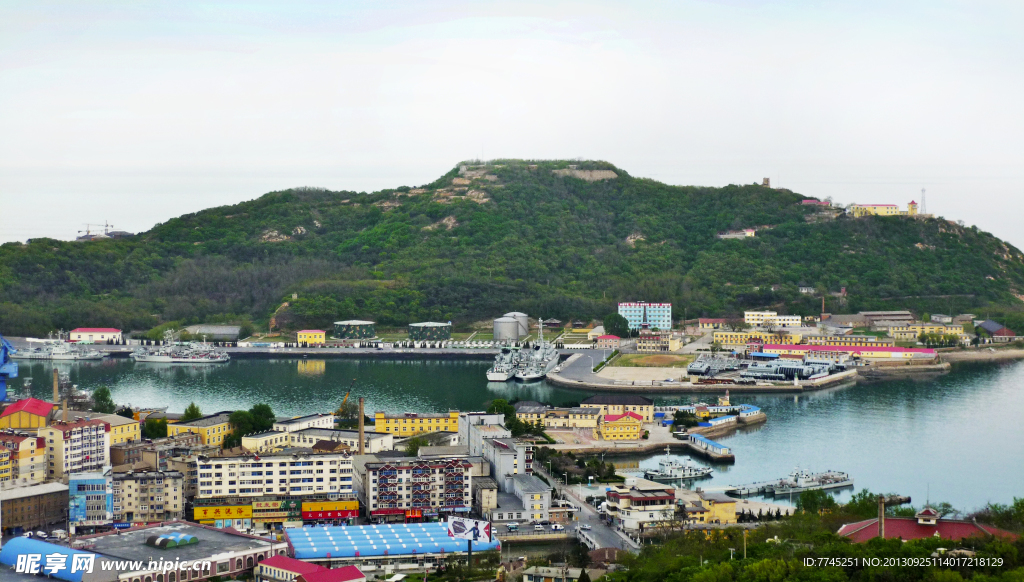 大连旅顺风景海边建筑