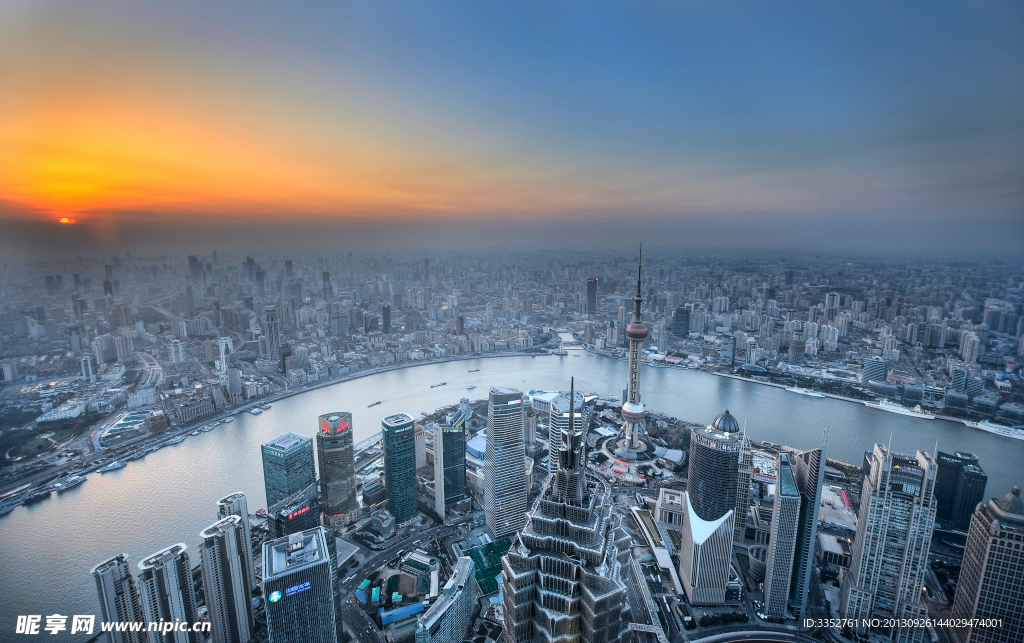 俯瞰上海都市