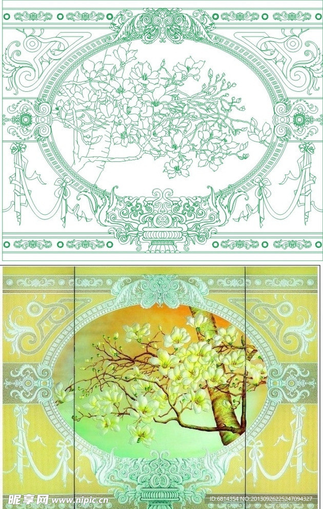 玉兰花 欧式