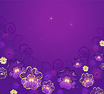 金色花纹花卉