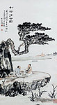 松荫话古图