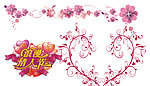 浪漫情人节 心形花纹