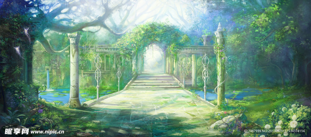 手绘风景