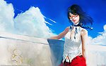 手绘美女