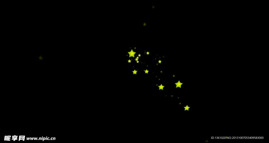 黄色粒子星光视频素材